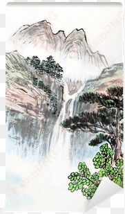 traditional chinese painting , landscape wall mural - art print: aslysun's traditional chinese painting ,