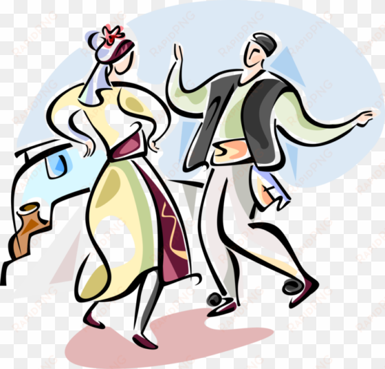 traditional greek dancing royalty free vector clip - greek traditional dance png