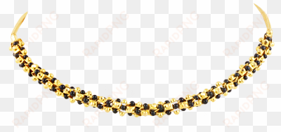 traditional mangalsutra with black beads in 22kt yellow - gold hand mangalsutra designs