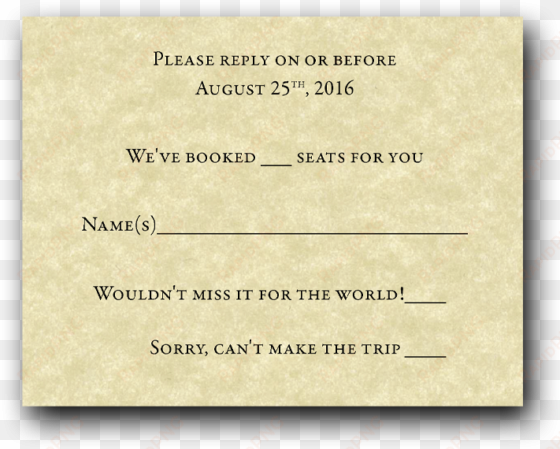 train ticket wedding invitation set - wedding invitation