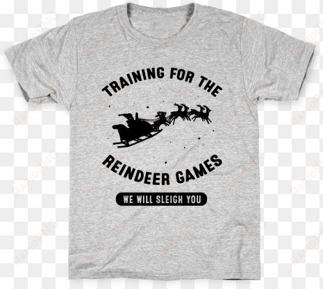 training for the reindeer games kids t-shirt - all my friends are dead parody