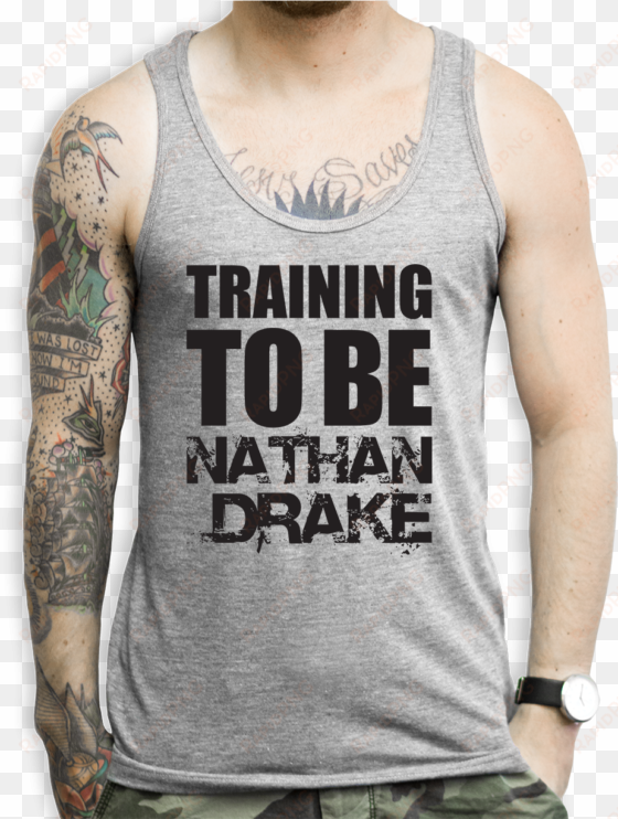 training to be nathan drake tank top - monster hunter tank top