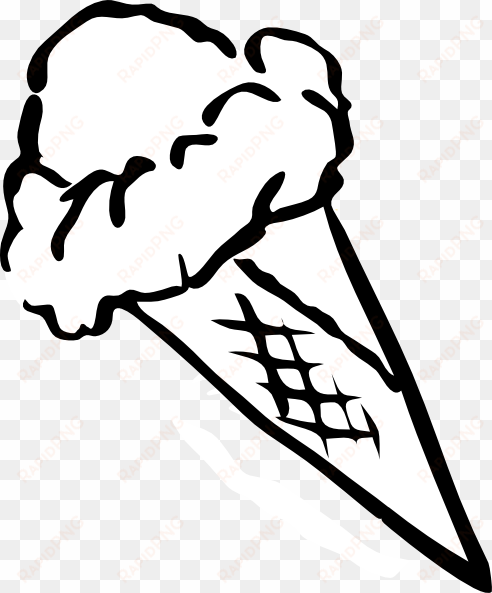 transparent art black and white - pop art ice cream cone