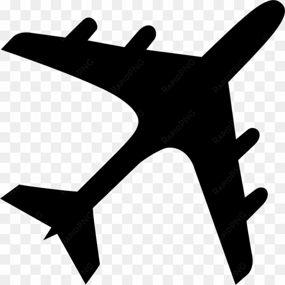 transparent black airplane - airplane silhouette png