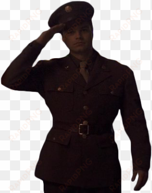 transparent bucky barnes in a military uniform - military