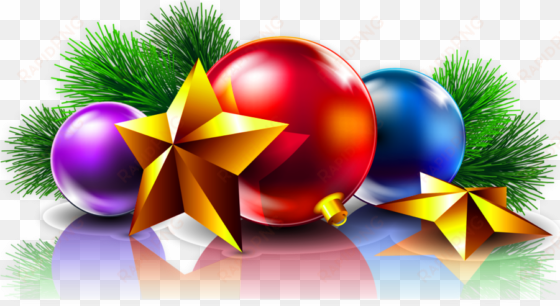 transparent christmas balls and stars clipart picture - christmas stars images png