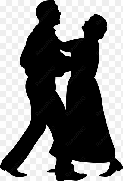 transparent dancer vector - elderly couple dancing silhouette