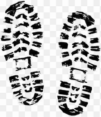 transparent footprints shoe - hiking boot print clip art