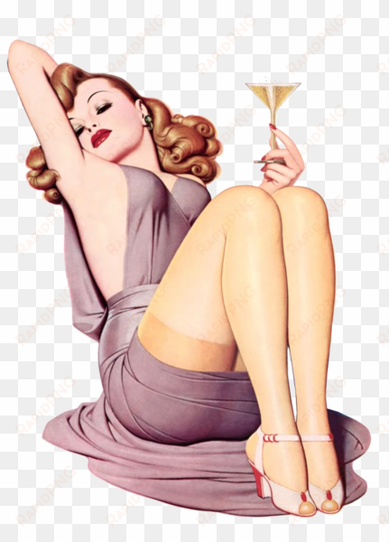 transparent girl pinup - pin up girl cocktail