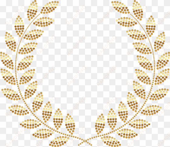transparent golden wreath png image - gold wreath transparent background png