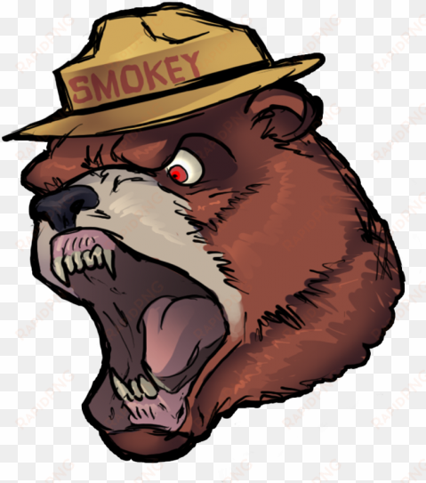 transparent grizzly clip art transprent png free - mean smokey the bear