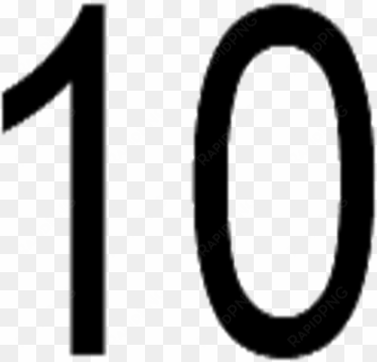transparent images of the number 10