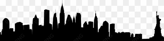 transparent images pluspng london - new york skyline black and white