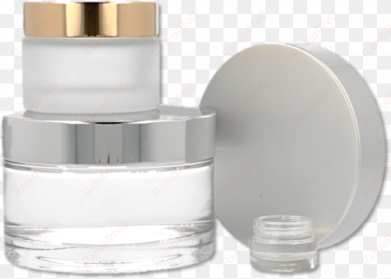 transparent jar cream - skin care product transparent background