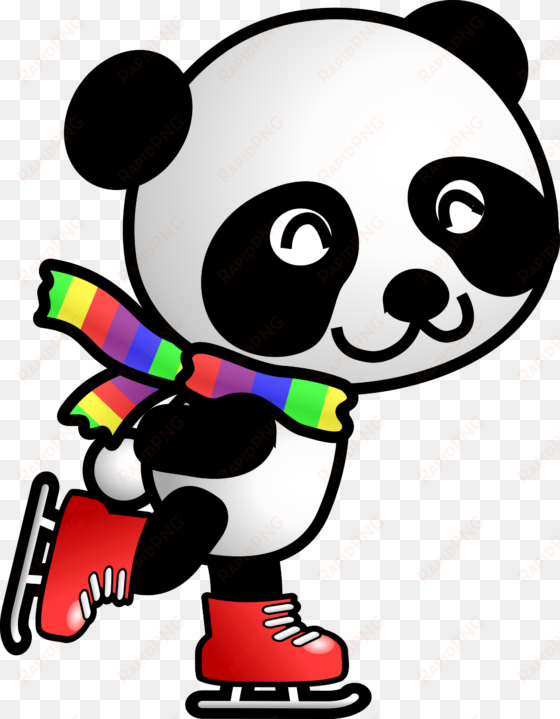 transparent kung fu panda png clip art imageu200b - skating panda
