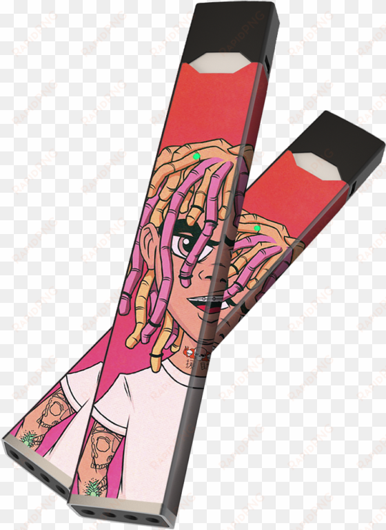 transparent lil pump lean juul pack of sticker - juul