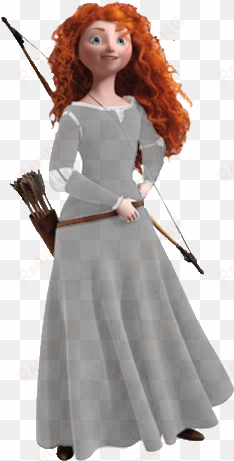 transparent merida whose dress changes color with - disney's brave clipart