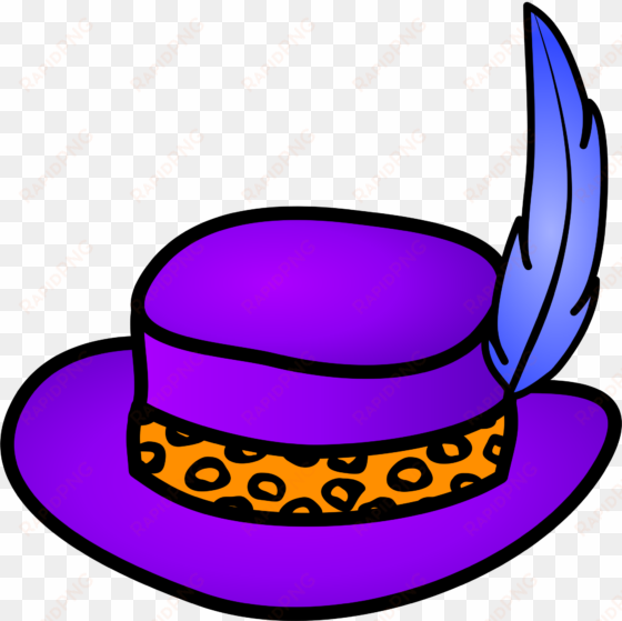 transparent objects purple - pimp hat no background