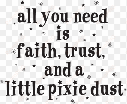 transparent quotes trust - faith trust and pixie dust png