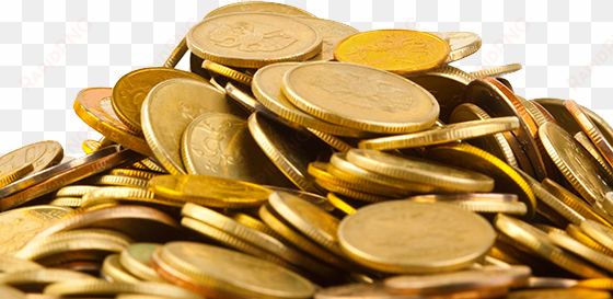 transparent rain gold coin - transparent background gold coins png