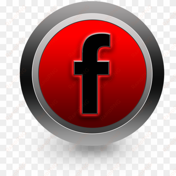 transparent red facebook icon