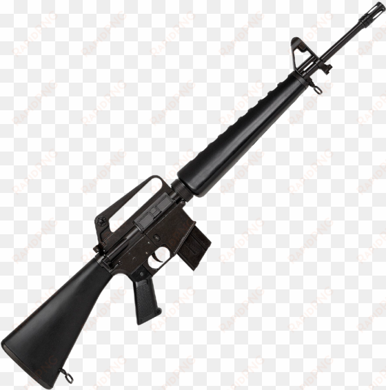 transparent rifle m16 svg stock - gun of vietnam war