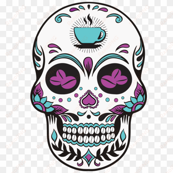 transparent skull voodoo - sugar skull free to use