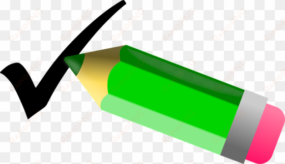 transparent stock right check mark pencil and in color - pencil check mark gif