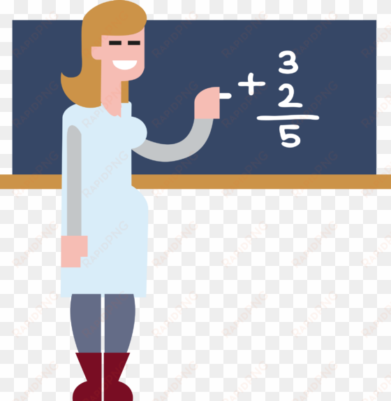 transparent teacher math - maths teacher clipart