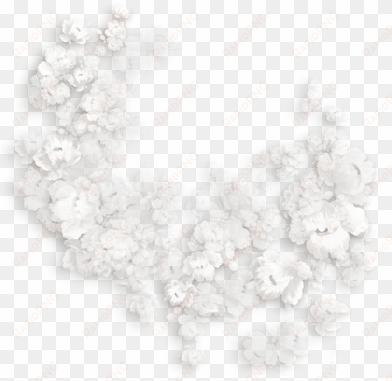 transparent white flowers decoration - white decoration transparent