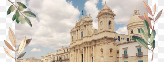 travellur retreat ana watercolour sicily image2 - cathedral of noto