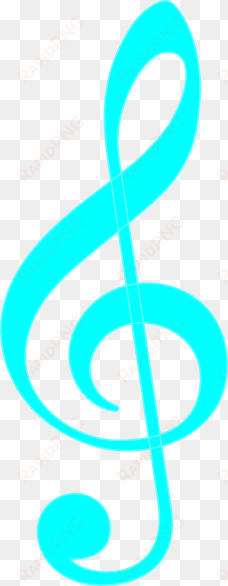 treble clef - blue treble clef