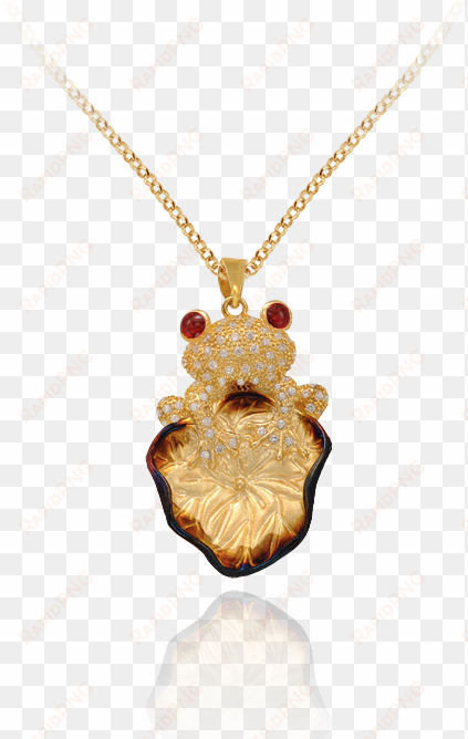 tree frog on lily pad ember pendant - pendant