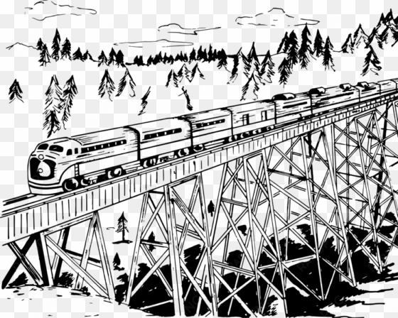 trestle bridge rail transport track rail profile computer - trestle clipart