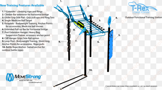 trex 4 post outdoor fitness equipment new features - exercise equipment