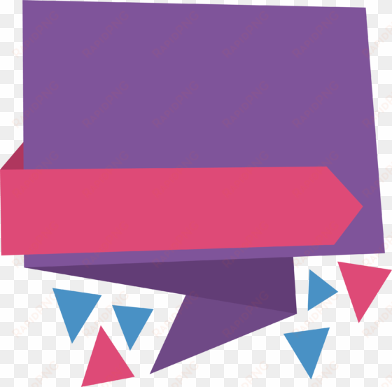 triangle fragment ribbon title box - ribbon