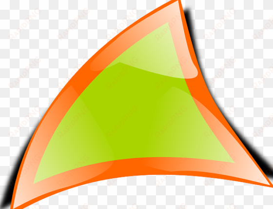 triangle, warped, border, frame, glossy, green, orange - clipart triangle