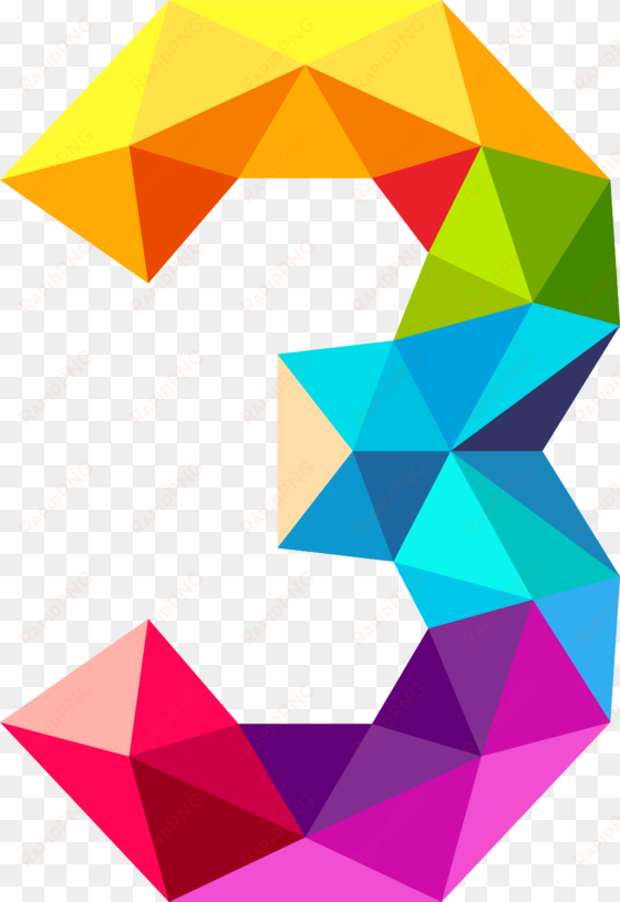 triangles number three png image gallery view - number 3 png