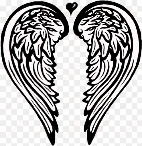 tribal angel wings tattoo - black and white angel wings clipart