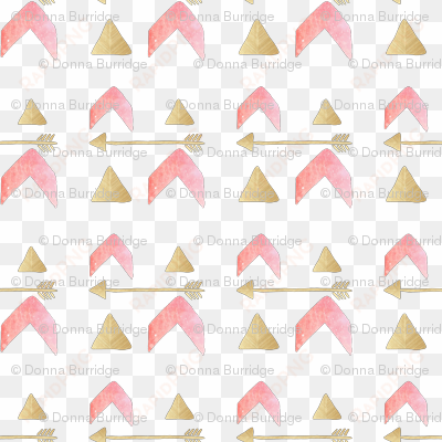 tribal pink gold arrows fabric - triangle