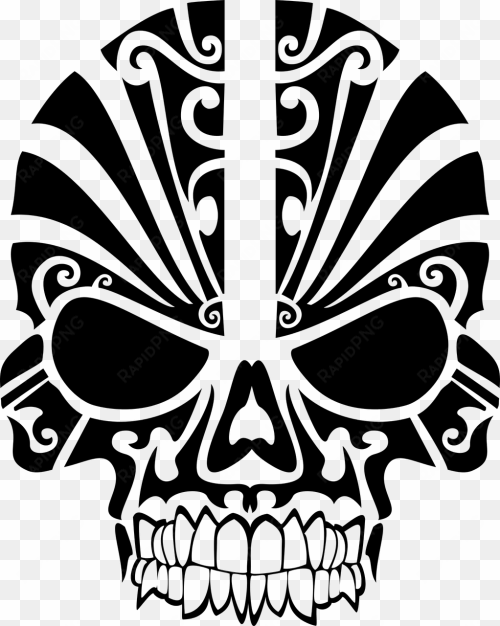 tribal skull silhouette