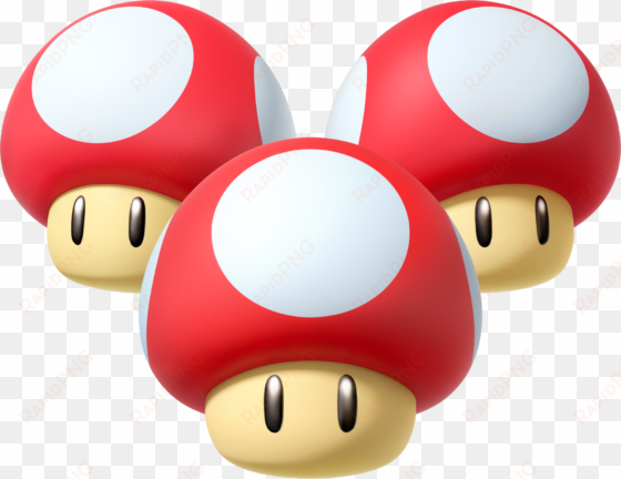 triple mushroom - mario kart 8 mushroom png