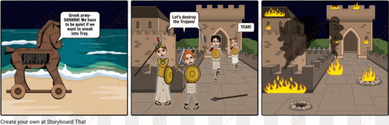 trojan horse part - cartoon
