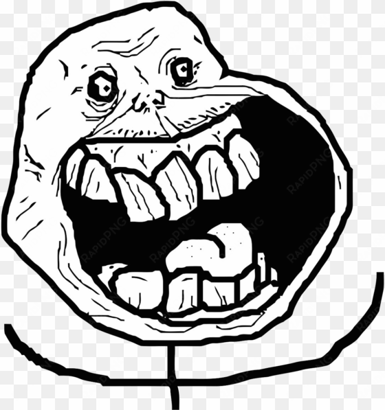 troll face png - happy forever alone face