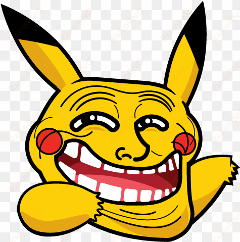 "trollachu" a pikachu troll face by proutcorp - pikachu troll png