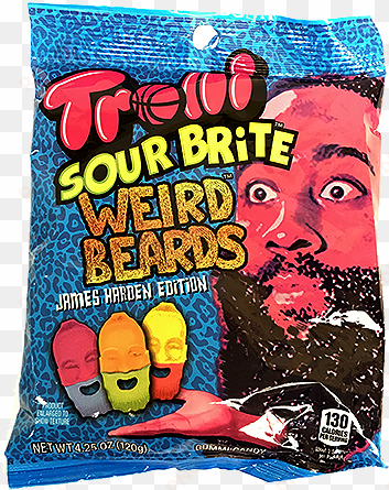 trolli sour brite weird beards gummi candy james harden - james harden trolli beards