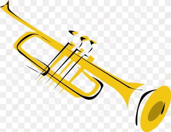 trombone clipart yellow - trumpet clip art