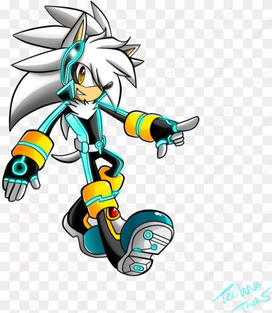 tron silver walking by techno tron-d5yem8e - silver the hedgehog techno