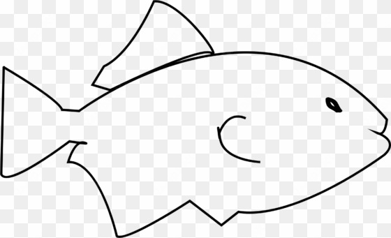 tropical fish clipart simple fish - black and white clipart fish