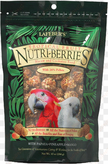 tropical fruit nutri-berries for macaws - lafeber lafeber's gourmet tropical fruit nutri-berries